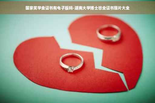 国家奖学金证书有电子版吗-湖南大学博士毕业证书图片大全