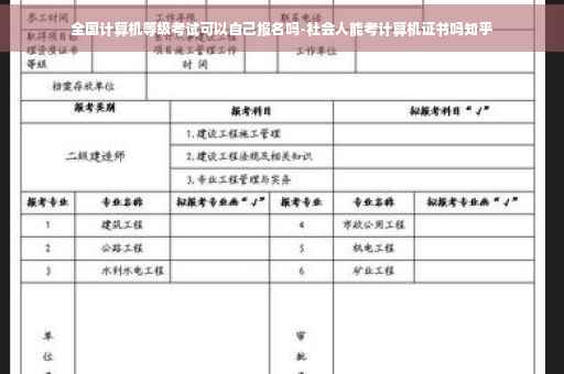 全国计算机等级考试可以自己报名吗-社会人能考计算机证书吗知乎