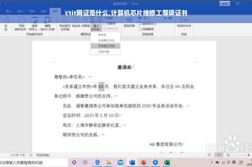 ctit网证是什么,计算机芯片维修工等级证书