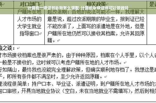 计算机一级证书补贴怎么领取-计算机中级证书可以领钱吗