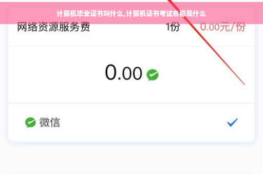 计算机毕业证书叫什么,计算机证书考试名称是什么
