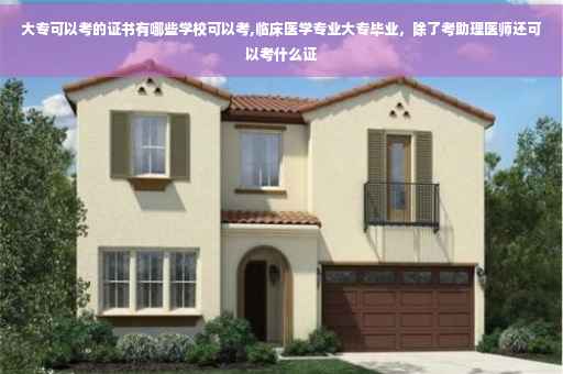 大专可以考的证书有哪些学校可以考,临床医学专业大专毕业，除了考助理医师还可以考什么证