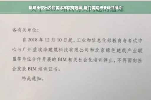福建比较出名的美术学院有哪些,厦门美院毕业证书图片