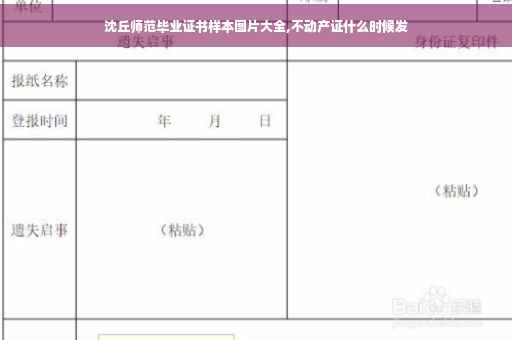 沈丘师范毕业证书样本图片大全,不动产证什么时候发