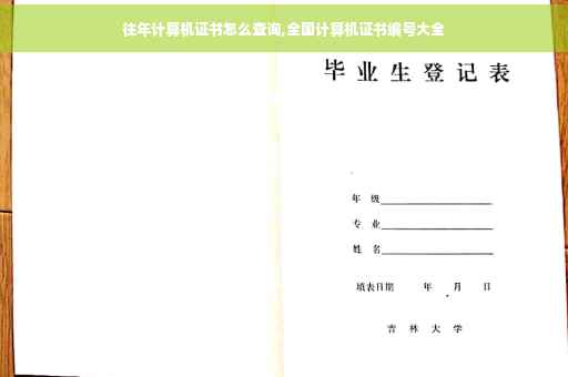 往年计算机证书怎么查询,全国计算机证书编号大全