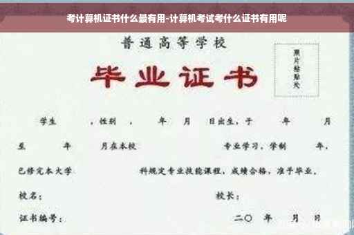 考计算机证书什么最有用-计算机考试考什么证书有用呢