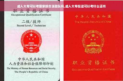 成人大专可以考国家综合消防队吗,成人大专在读可以考什么证书