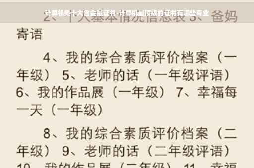 计算机类十大含金量证书-计算机最顶级的证书有哪些专业