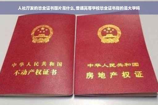 人社厅发的毕业证书图片是什么,普通高等学校毕业证书指的是大学吗