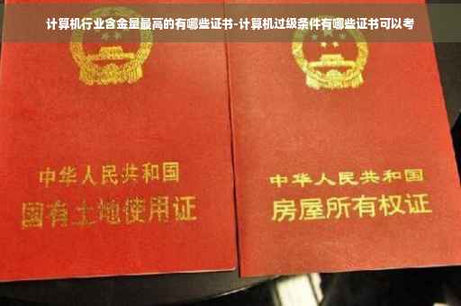 计算机行业含金量最高的有哪些证书-计算机过级条件有哪些证书可以考