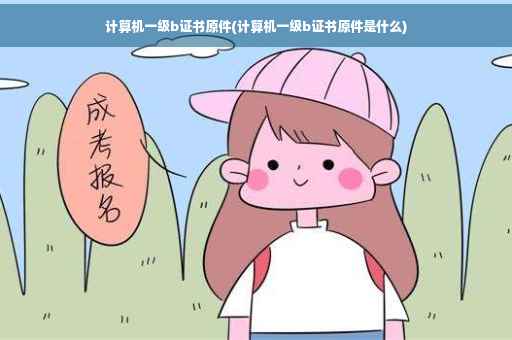 计算机一级b证书原件(计算机一级b证书原件是什么)