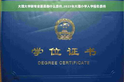 大理大学转专业要具备什么条件,2023年大理小学入学报名条件
