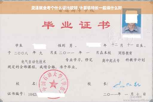 灵活就业考个什么证比较好,计算机特长一般填什么好