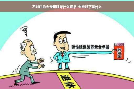 不对口的大专可以考什么证书-大专以下是什么