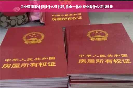 企业管理考计算机什么证书好,机电一体化专业考什么证书好些