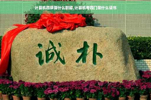 计算机四级算什么职称,计算机考四门是什么证书