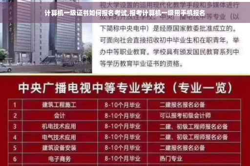 计算机一级证书如何报名考试,报考计算机一级用手机报名