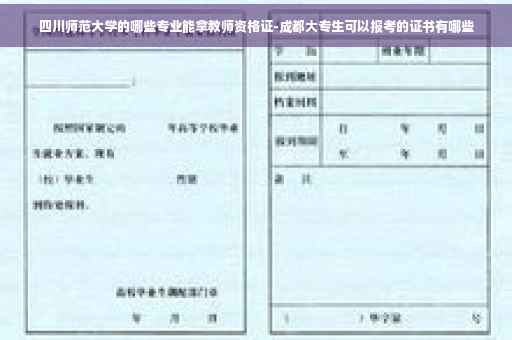 四川师范大学的哪些专业能拿教师资格证-成都大专生可以报考的证书有哪些