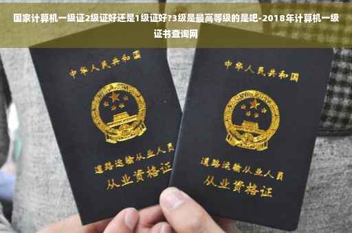 国家计算机一级证2级证好还是1级证好?3级是最高等级的是吧-2018年计算机一级证书查询网