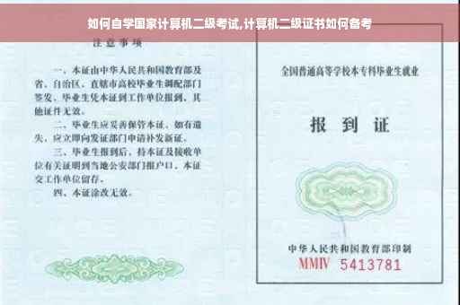 如何自学国家计算机二级考试,计算机二级证书如何备考