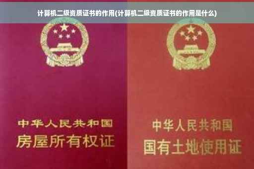 计算机二级资质证书的作用(计算机二级资质证书的作用是什么)
