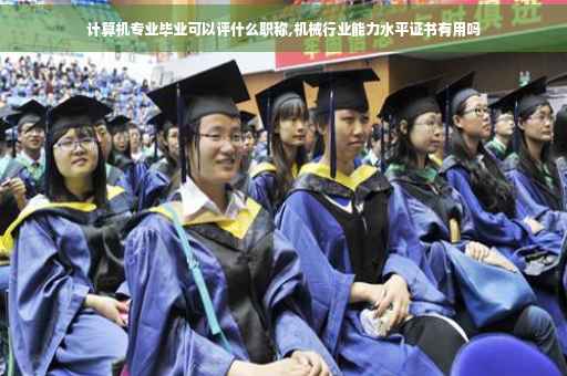 计算机专业毕业可以评什么职称,机械行业能力水平证书有用吗