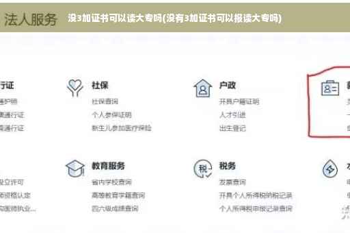没3加证书可以读大专吗(没有3加证书可以报读大专吗)