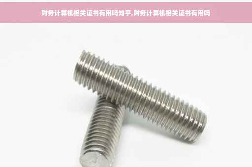 财务计算机相关证书有用吗知乎,财务计算机相关证书有用吗
