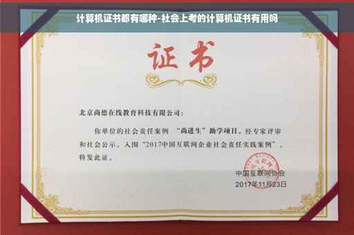 计算机证书都有哪种-社会上考的计算机证书有用吗