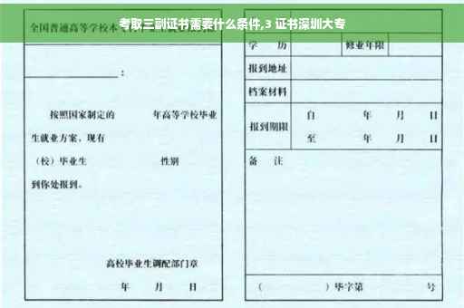 考取三副证书需要什么条件,3 证书深圳大专