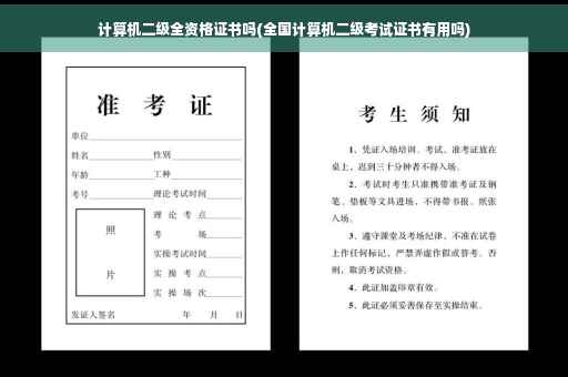 计算机二级全资格证书吗(全国计算机二级考试证书有用吗)