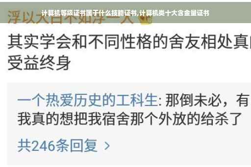 计算机等级证书属于什么技能证书,计算机类十大含金量证书