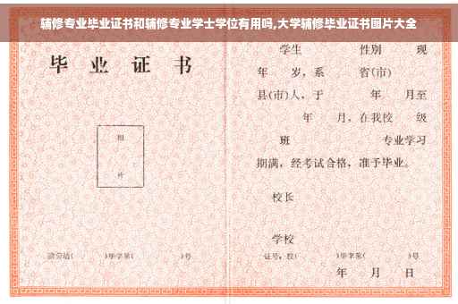 辅修专业毕业证书和辅修专业学士学位有用吗,大学辅修毕业证书图片大全
