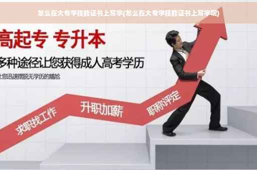 怎么在大专学技能证书上写字(怎么在大专学技能证书上写字呢)