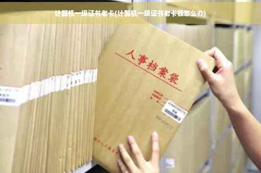 计算机一级证书老卡(计算机一级证书老卡顿怎么办)