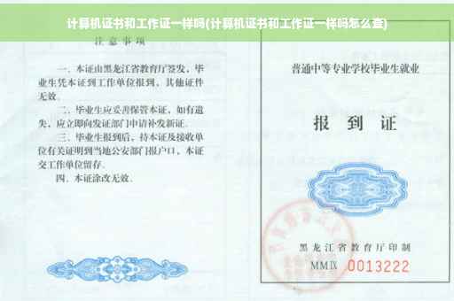 计算机证书和工作证一样吗(计算机证书和工作证一样吗怎么查) 计算机证书和工作证一样吗(计算机证书和工作证一样吗怎么查)