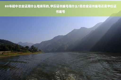80年初中毕业证用什么笔填写的,学历证书编号是什么?是毕业证书编号还是学位证书编号