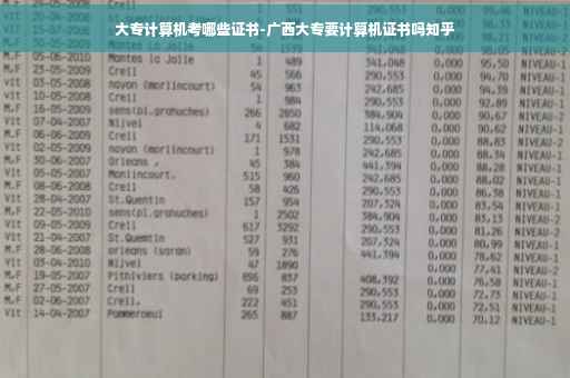 大专计算机考哪些证书-广西大专要计算机证书吗知乎