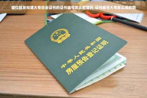 哪位朋友知道大专毕业证书的证书编号怎么能查到,证书编号大专怎么填的啊