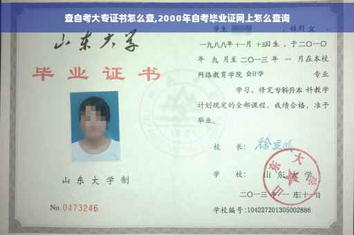 查自考大专证书怎么查,2000年自考毕业证网上怎么查询