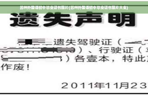 苏州外国语初中毕业证书图片(苏州外国语初中毕业证书图片大全)