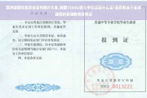 澳洲读研究生毕业证书图片大全,英国TESOL硕士学位证是什么证?是否相当于全球通用的英语教师资格证