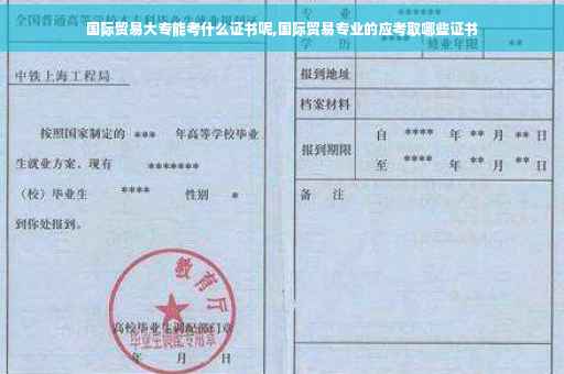 国际贸易大专能考什么证书呢,国际贸易专业的应考取哪些证书