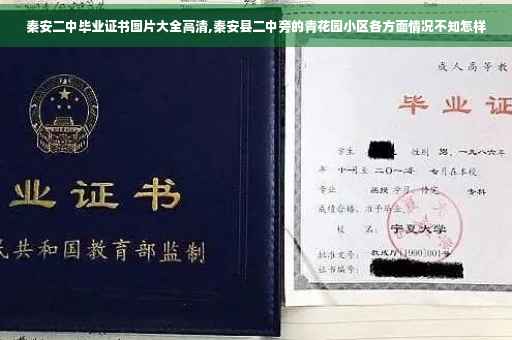 秦安二中毕业证书图片大全高清,秦安县二中旁的青花园小区各方面情况不知怎样