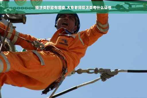 经济类职称有哪些,大专老师经济类考什么证书