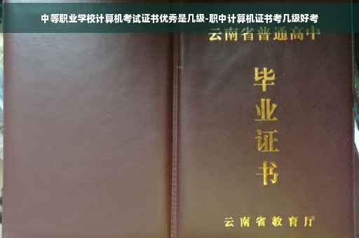 中等职业学校计算机考试证书优秀是几级-职中计算机证书考几级好考
