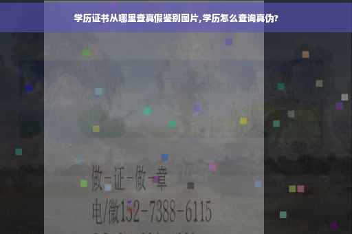 学历证书从哪里查真假鉴别图片,学历怎么查询真伪?