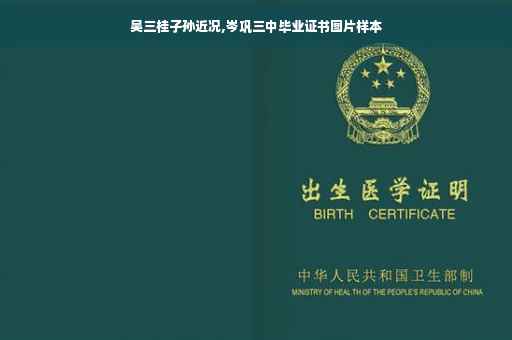 吴三桂子孙近况,岑巩三中毕业证书图片样本