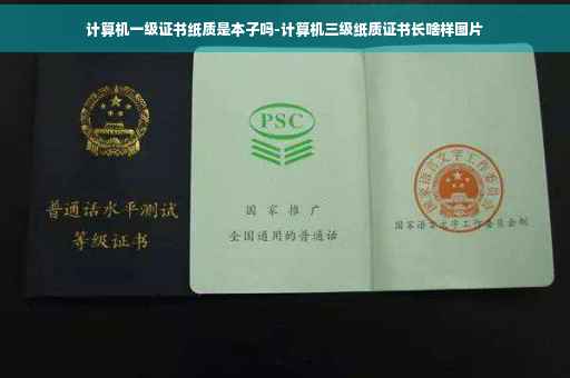 计算机一级证书纸质是本子吗-计算机三级纸质证书长啥样图片