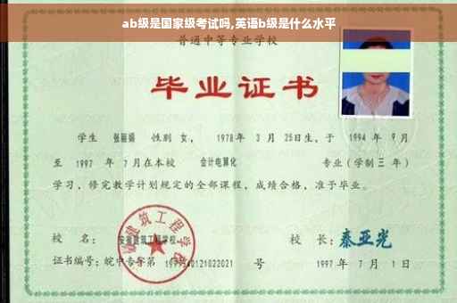 ab级是国家级考试吗,英语b级是什么水平